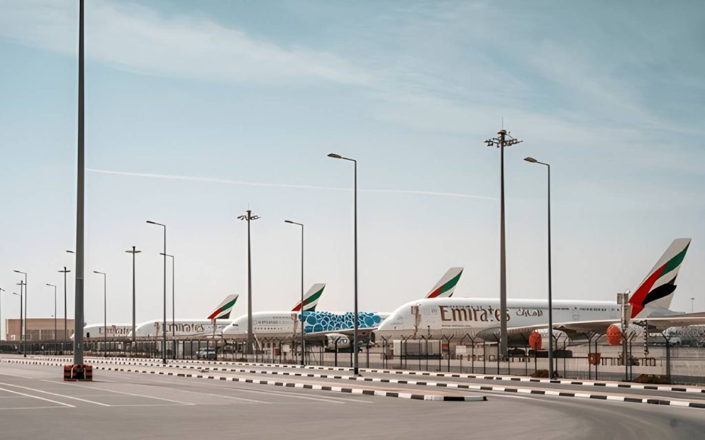 there are several Al Maktoum International Airport public transportation for arrivals to use