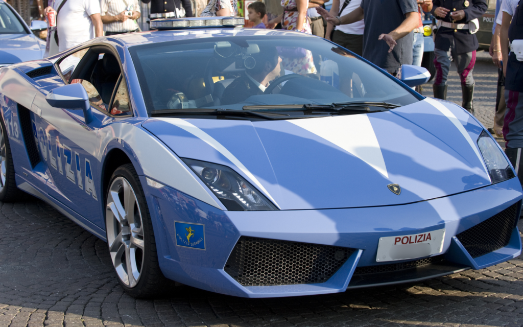 Lamborghini Gallardo as a police car
