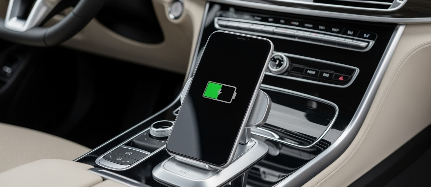 Wireless smartphone charging in cars