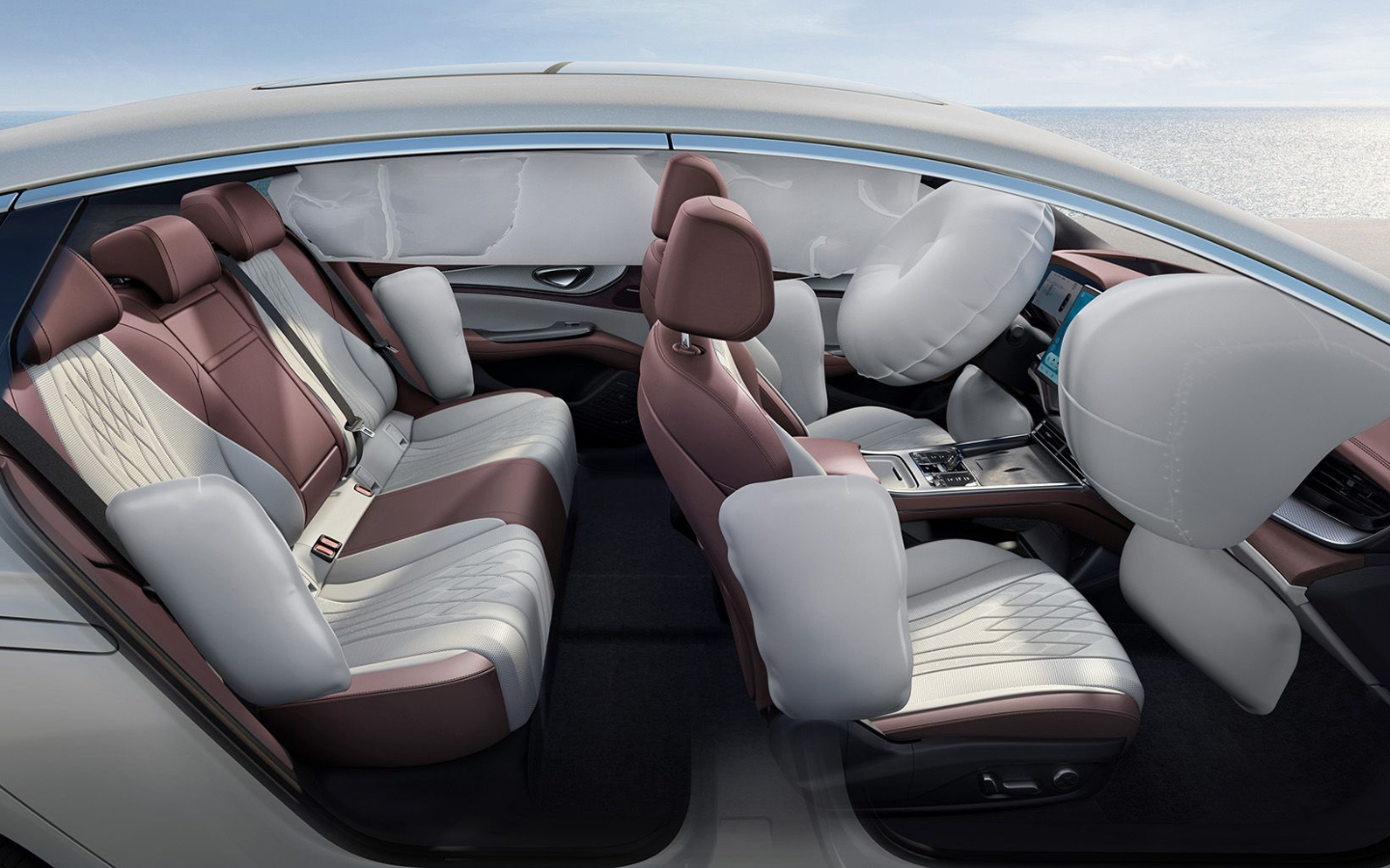 وسائد هوائية في سيارة بي واي دي سيل 7 إصدار 2026 