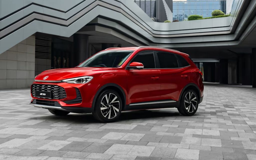 Red colour latest model of MG ZS