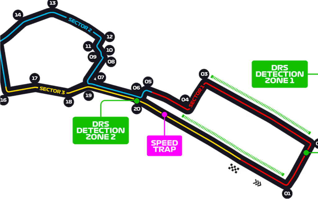 f1 grand prix tracks for 2025 including baku circuit