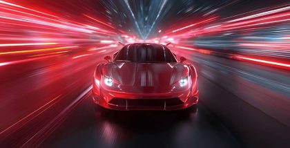 سيارة حمراء