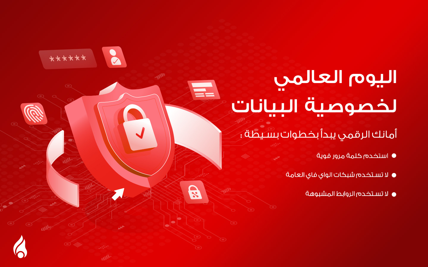 انفوجرافيك عن حماية البيانات