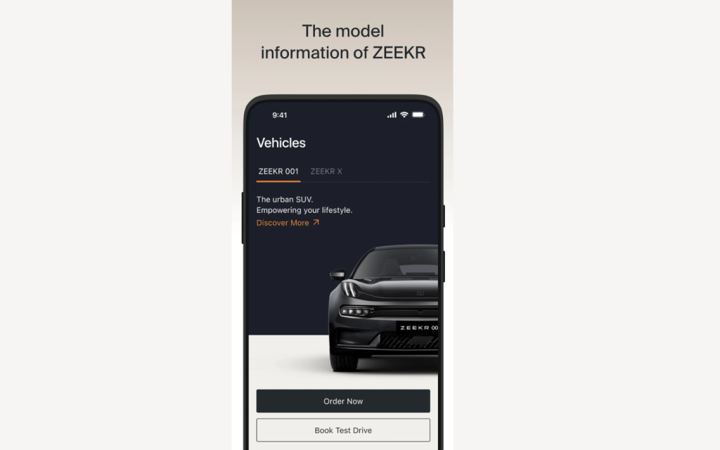 Zeekr app features