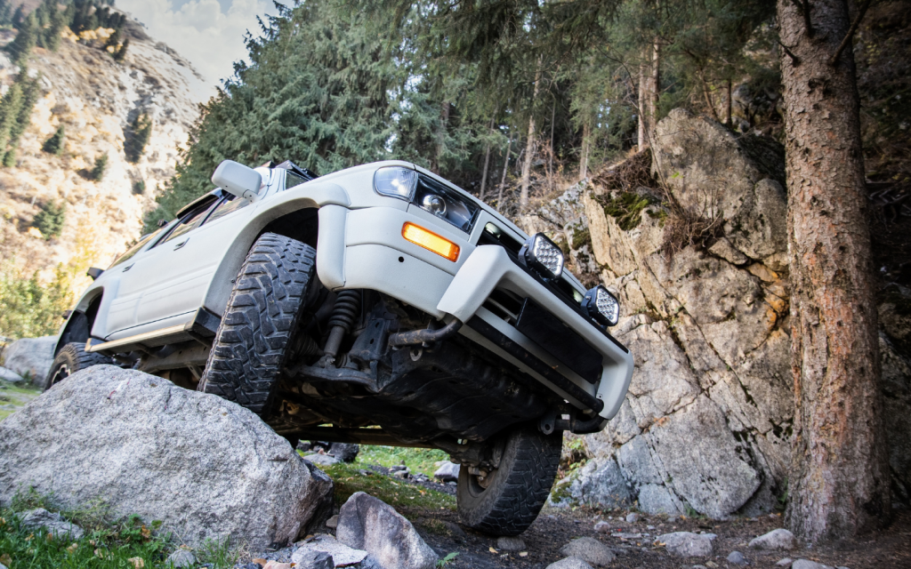 wheel articulation of 4x4 vehicles