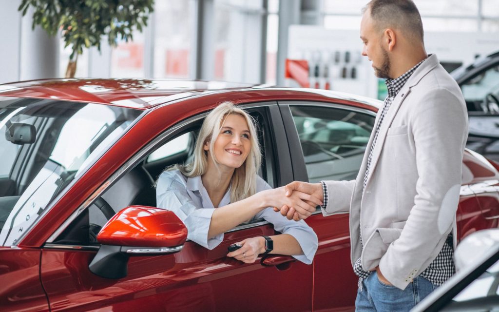 Renter selecting a car for rental
