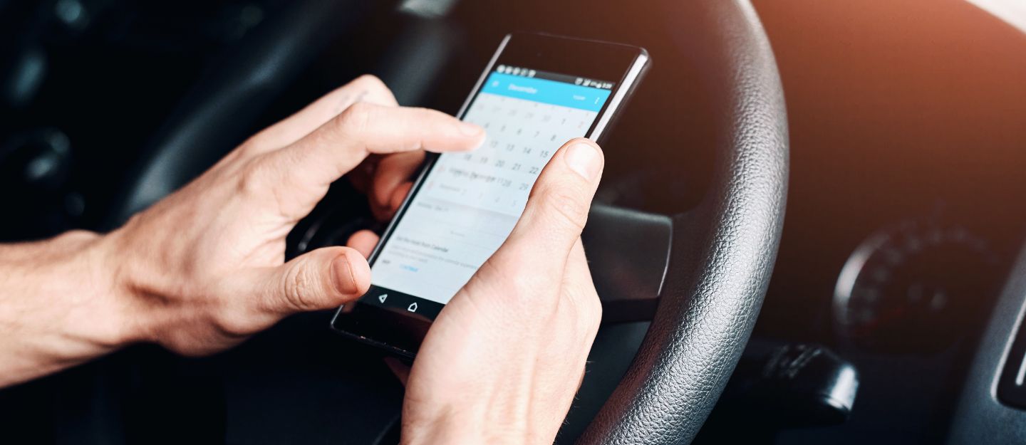 Man in the process of opening a traffic file in the UAE