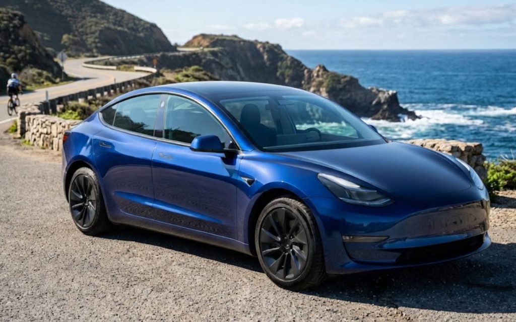 A car parked near a cliff