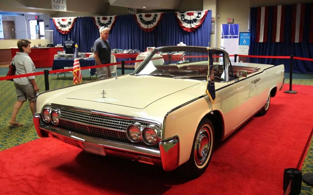 lincoln continental convertible on an exhibition