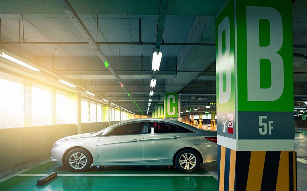 car parked in Automated car parking system in the 