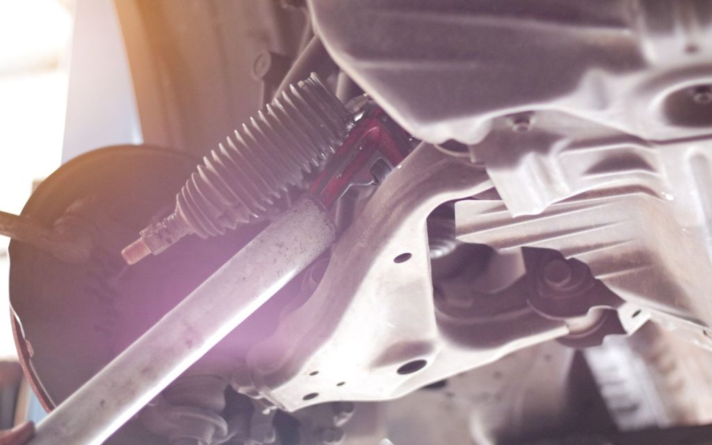 A failing rack and pinion steering system