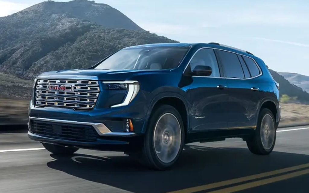 GMC Acadia speeding on the highway