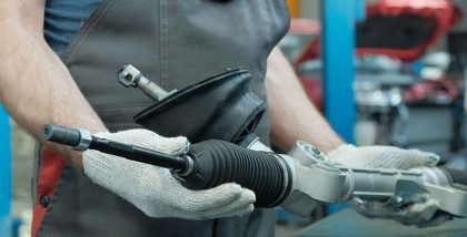 a man holding Electro-hydraulic power steering