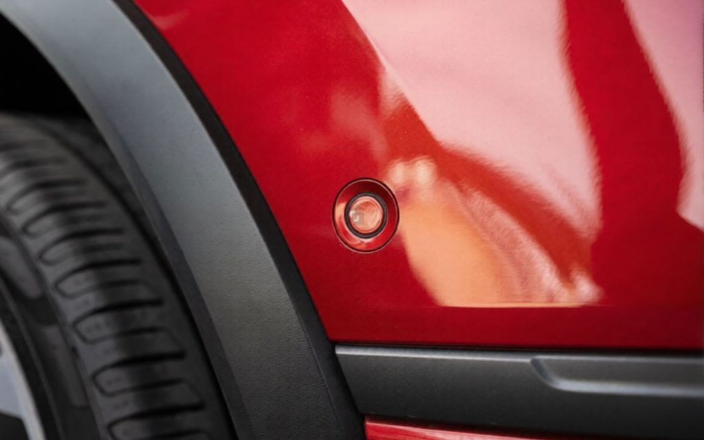 Close view of a car sensor