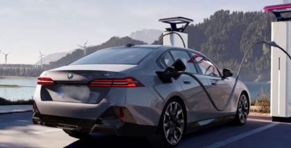 BMW car on EV station